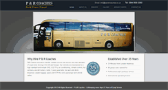 Desktop Screenshot of pandrcoaches.co.uk